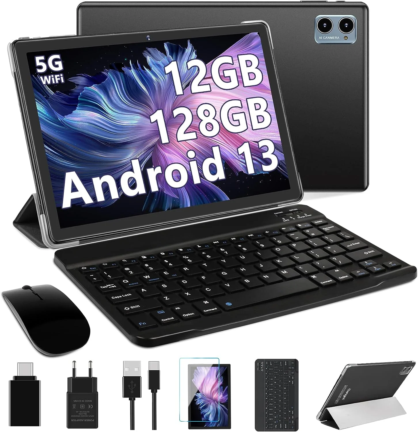 Ein Tablet-PC mit Tastatur und anderem Zubehör: Oangcc 2023 Tablet Review.