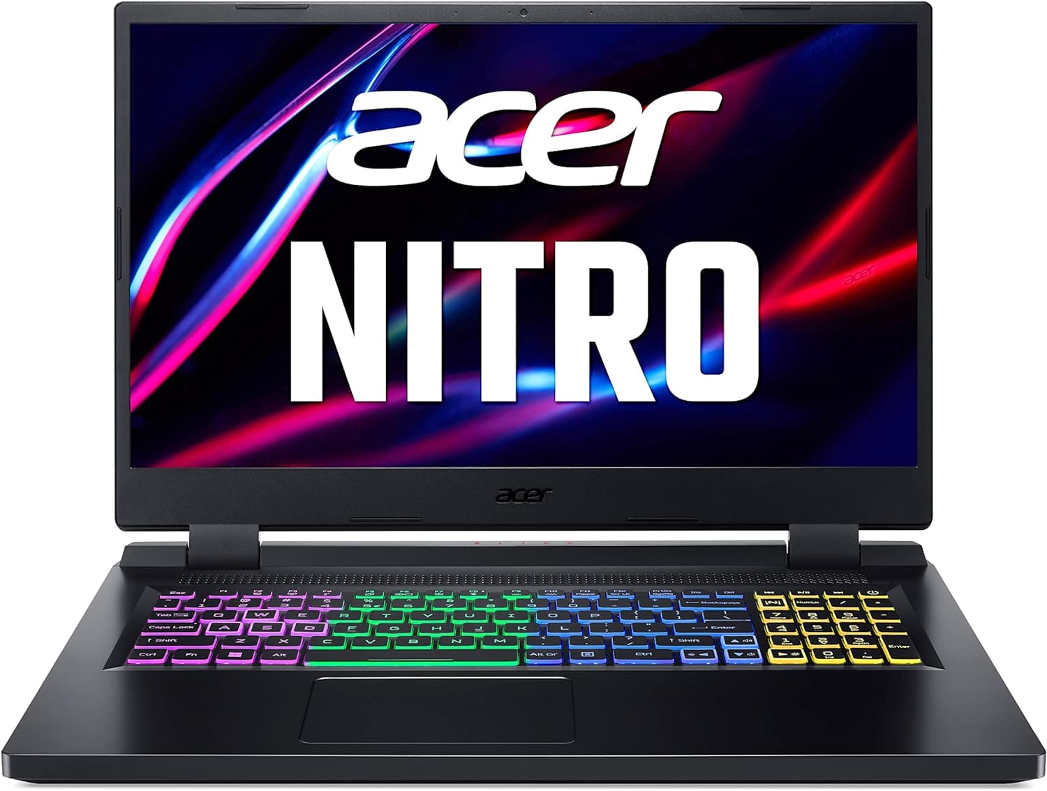 Acer Nitro 5 (AN517-55-770Z) Gaming Laptop | 17.3 Inch FHD 144Hz Display | Intel Core i7-12700H | 16 GB RAM | 1 TB SSD | NVIDIA GeForce RTX 4060 | Windows 11 | QWERTZ Keyboard | Black