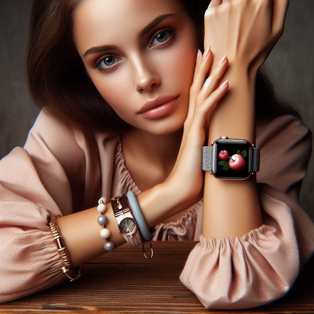Girl wearing Apple Watch 9