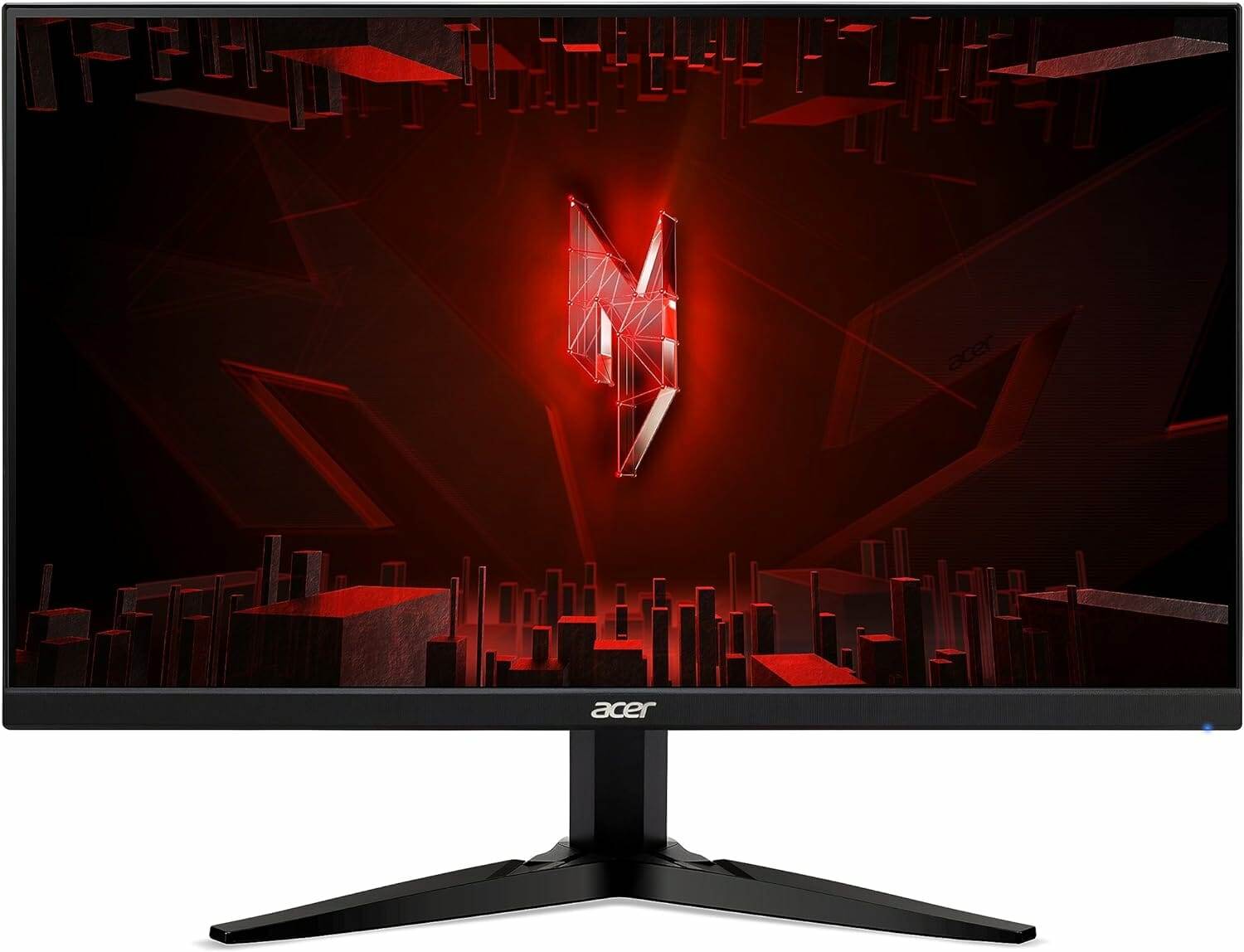 Ein Acer-Monitor mit einem roten Logo darauf.